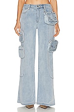 SER.O.YA Stephy Cargo Pant in Coastline, view 1, click to view large image.