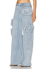 SER.O.YA Stephy Cargo Pant in Coastline, view 3, click to view large image.