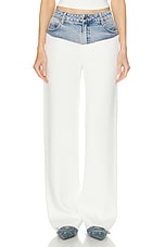 SER.O.YA Chani Pant in White & Coastline, view 1, click to view large image.