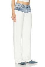 SER.O.YA Chani Pant in White & Coastline, view 2, click to view large image.