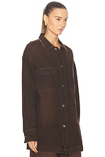 SER.O.YA Storme Relaxed Shacket in Vintage Brown, view 2, click to view large image.