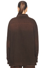 SER.O.YA Storme Relaxed Shacket in Vintage Brown, view 3, click to view large image.