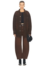 SER.O.YA Storme Relaxed Shacket in Vintage Brown, view 4, click to view large image.