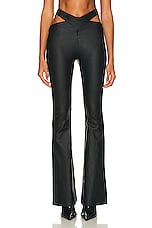 SER.O.YA Sloane Pant in Coated Black, view 1, click to view large image.