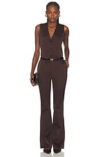 SER.O.YA Elvira Flare Trouser in Ash Brown, view 5, click to view large image.