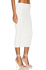 SER.O.YA Julia Midi Skirt in White, view 2, click to view large image.