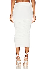 SER.O.YA Julia Midi Skirt in White, view 3, click to view large image.