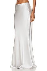 SER.O.YA Silvana Maxi Skirt in Silver, view 3, click to view large image.