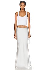 SER.O.YA Silvana Maxi Skirt in Silver, view 5, click to view large image.