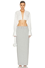 SER.O.YA Maeve Maxi Skirt in Silver, view 4, click to view large image.