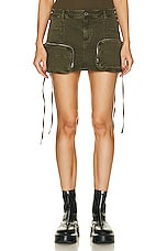 SER.O.YA Finn Skirt in Vintage Army Green, view 1, click to view large image.