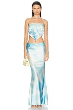 SER.O.YA Silvana Maxi Skirt in Cloud Tie Dye, view 5, click to view large image.