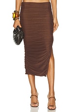 SER.O.YA Pia Mesh Midi Skirt in Coconut, view 1, click to view large image.