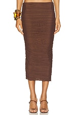 SER.O.YA Pia Mesh Midi Skirt in Coconut, view 2, click to view large image.