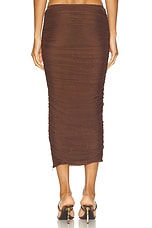 SER.O.YA Pia Mesh Midi Skirt in Coconut, view 4, click to view large image.