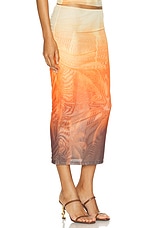 SER.O.YA Nia Mesh Midi Skirt in Sunset Palm, view 2, click to view large image.