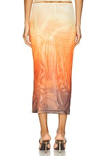 SER.O.YA Nia Mesh Midi Skirt in Sunset Palm, view 3, click to view large image.