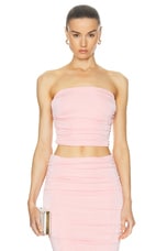 SER.O.YA Penny Strapless Top in Powder Pink, view 1, click to view large image.