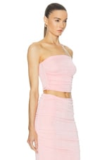 SER.O.YA Penny Strapless Top in Powder Pink, view 2, click to view large image.