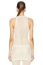 SER.O.YA Tilli Vest in Cream, view 3, click to view large image.