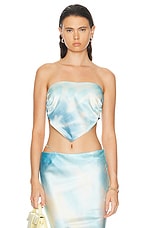 SER.O.YA Natalia Scarf Top in Cloud Tie Dye, view 1, click to view large image.