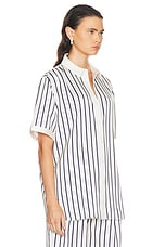 SER.O.YA Davey Blouse in Navy & Ivory Stripe, view 2, click to view large image.