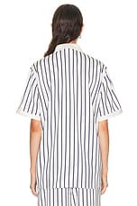 SER.O.YA Davey Blouse in Navy & Ivory Stripe, view 3, click to view large image.