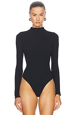 SER.O.YA Meg Bodysuit in Black, view 2, click to view large image.