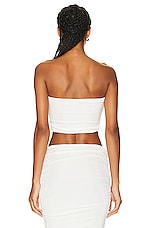 SER.O.YA Penny Strapless Top in White, view 3, click to view large image.