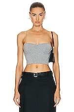 SER.O.YA Viv Corset Top in Gray, view 1, click to view large image.
