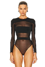 SER.O.YA Ciar Bodysuit in Black, view 2, click to view large image.
