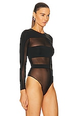SER.O.YA Ciar Bodysuit in Black, view 3, click to view large image.