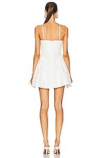 self-portrait Flared Mini Dress in White, view 3, click to view large image.