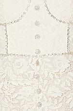 self-portrait Cream Rose Lace Midi Dress in Cream, view 4, click to view large image.