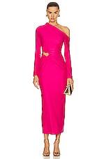 self-portrait Jersey Cut Out Maxi Dress in Pink, view 1, click to view large image.