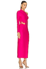 self-portrait Jersey Cut Out Maxi Dress in Pink, view 2, click to view large image.