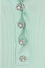 self-portrait Stitch Knit Mini Dress in Mint, view 4, click to view large image.