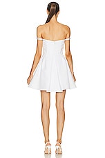 self-portrait Textured Diamante Mini Dress in White, view 3, click to view large image.