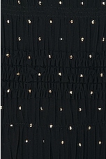 self-portrait Mesh Rhinestone Midi Dress in Black, view 4, click to view large image.