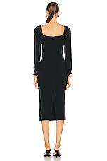 self-portrait Diamante Bow Midi Dress in Black, view 3, click to view large image.