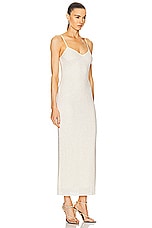 self-portrait Beaded Mesh Maxi Dress in Cream, view 2, click to view large image.