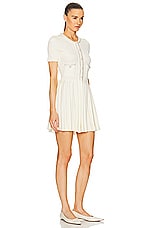 self-portrait Knit Mini Dress in Cream, view 2, click to view large image.