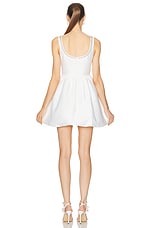self-portrait Taffeta Diamante Mini Dress in White, view 3, click to view large image.