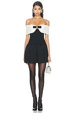 【関税無・国内発】 SELF PORTRAIT / Self Bow Mini Ld52 self-portrait Knit Bow Mini Dress in Black | FWRD