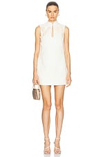 self-portrait Boucle Flower Motif Mini Dress in Cream | FWRD