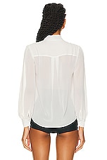 self-portrait Chiffon Blouse in Cream, view 3, click to view large image.