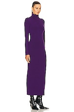 SPRWMN Long Sleeve Turtleneck Maxi Dress in Violet, view 2, click to view large image.
