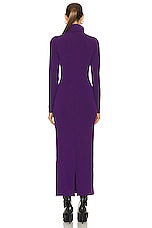SPRWMN Long Sleeve Turtleneck Maxi Dress in Violet, view 3, click to view large image.