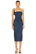SPRWMN Tube Dress in Denim, view 1, click to view large image.