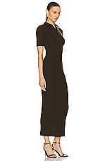 SPRWMN Rib Polo Maxi Dress in Americano, view 2, click to view large image.